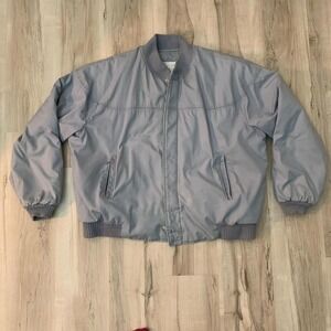 Vintage 1980s insulated bomber jacket with adjustable cuffs and waist Size 46